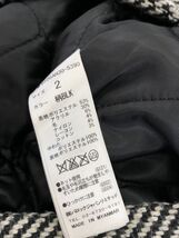 MOUSSY マウジー ウール混 総柄 フーディー コート size2/ブラック ◆■ ☆ dka6 レディース_画像6