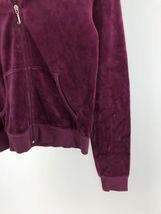 JUICY COUTURE ジューシークチュール ベルベット ジップアップ パーカー sizeM/パープル系 ◇■ ☆ dka6 レディース_画像3