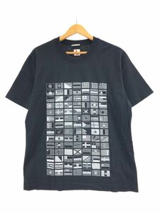 BRUNA BOINNE ブルーナボイン プリント Tシャツ sizeL/ブラック ■◆ ☆ dkb3 メンズ