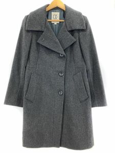 MICHEL KLEIN Michel Klein wool . cashmere . coat size38/ charcoal gray *# * dkb3 lady's 