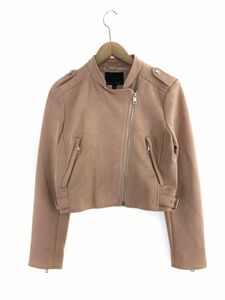 BANANA REPUBLIC バナナリパブリック フェイクレザー ライダース ジャケット sizeM/ピンク ◇■ ☆ dkb3 レディース