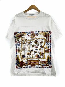 CATTA カッタ プリント Tシャツ sizeL/ホワイト ■◆ ☆ dkb3 メンズ