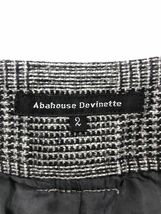 Abahouse Devinette アバハウス ドゥヴィネット ウール混 チェック ハーフ パンツ size2/ブラック系 ◇■ ☆ dkb3 レディース_画像5