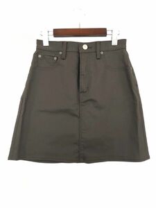 MOUSSY Moussy A line trapezoid skirt size2/ Brown *# * dkb3 lady's 