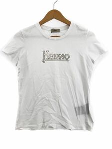 HERNO ヘルノ Tシャツ /白×ゴールド ■◆ ☆ dkb3 レディース