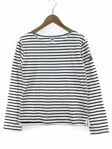 PETIT BATEAU プチバトー ボーダー カットソー sizeXS/白ｘ紺 ■■ ☆ dkc0 メンズ