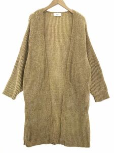 AZUL BY MOUSSY azur bai Moussy long cardigan sizeS/ beige *# * dkc0 lady's 