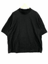 th products ティーエイチプロダクツ ボーダー バックプリント Tシャツ size48/黒 ■◆ ☆ dkc0 メンズ_画像1