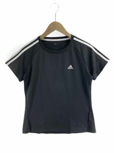 adidas アディダス トレーニングウェア カットソー sizeL/チャコールグレー ■■ ☆ dkc0 レディース