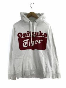 Onitsuka Tiger オニツカタイガー フロントプリント プルオーバー パーカー sizeS/白 ◇■ ☆ dkc0 メンズ