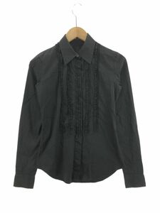 theory theory frill shirt size0/ black *# * dkc0 lady's 