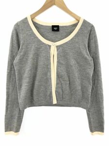 Вики Вики шерсть смешанного кардигана Size2/Grey ◇ ■ ☆ Dkc0 Ladies