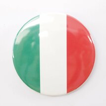 Button badge 54mm Italian flag 缶バッジ イタリア国旗柄 Vespa Lambretta ベスパ ランブレッタ 50S 100 et3 GTR RALLY PX200E 160GS_画像1