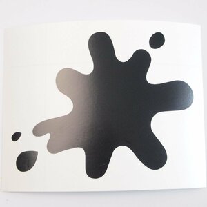 Sticker -LAMBRETTA ink spot- DL GP - matt black ランブレッタ インクスポットステッカー 艶無黒 VESPA ベスパ