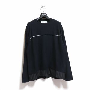 希少【COMME des GARCONS HOMME】HN-040180 AD1993 90's VINTAGE/ ギャバジン 切替/ニット セーター/コムデギャルソン