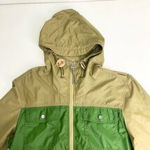 Eddie Bauer ナイロンジャケット サイズS フード付き カーキ×グリーン エディーバウアーdigjunkmarket_画像4