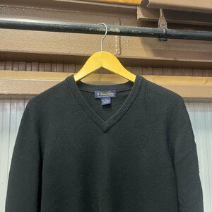 Brooks Brothers/ブルックス ブラザーズ Vネック長袖ニット カシミヤ100% サイズS ブラック digjunkmarket