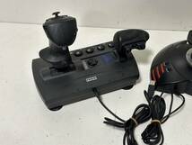 【SONY PS2 HORI ホリFLIGHT STICK フライトスティック HP2-13 本体 / スラストマスター T-FLIGHT HOTAS X V.2 コントローラー 2個セット】_画像4