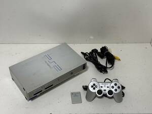 【ソニー PS2 本体セット SCPH-50000 TSS】サテンシルバー【動作確認済み】メモリーカード コントローラー