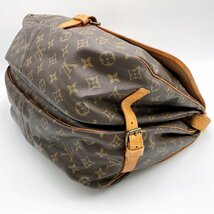 LOUIS VUITTON ルイ・ヴィトン ソミュールGM モノグラム ショルダーバッグ 斜め掛け バッグ ブラウン PVC レディース M40662 USED 中古_画像7