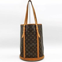 LOUIS VUITTON ルイ・ヴィトン バケットGM ベタ無し モノグラム ショルダーバッグ バケツバッグ バッグ ブラウン PVC レディース M42236_画像2