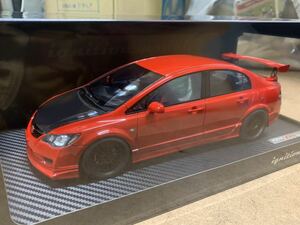 Ignition model 1/18 Honda CIVIC (FD2) TYPE R Red イグニッションモデル　ホンダ　シビック　タイプR 新品　完成品ミニカー　