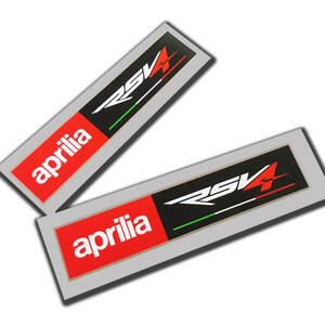 送料無料 Aprilia Racing style RSV4 Motorcycle Sticker Decal アプリリア ステッカー シール デカール 125mm x 26mm 2枚セット