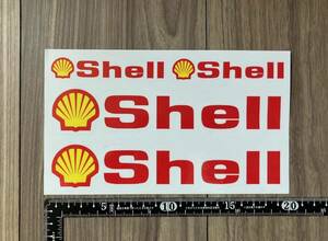 ★送料無料★SHELL OIL STICKER シェル オイル ステッカー デカール ロゴ セット