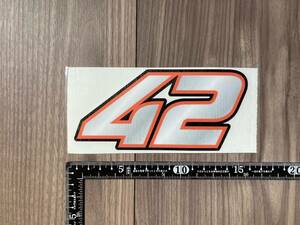 送料無料 Alex Rins Number 42 Decal Sticker アレックスリンス ヘルメット ステッカー シール デカール 150mm x 70mm