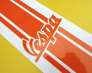 送料無料 VESPA SCOOTER BRIGHT ORANGE Decal Sticker ベスパ スクーター ステッカー シール デカール 100cm x 7cm