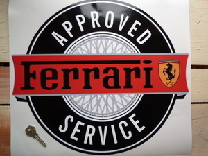 ★送料無料★Ferrari Approved Service フェラーリ カッティング ステッカー 420mm x 370mm