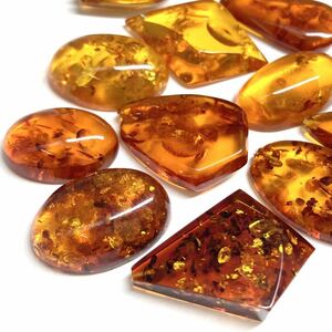 ［琥珀12点おまとめ］n 重量約40.0g 200ct ルース 裸石 宝石 ジュエリー jewelry アンバー こはく コハク amber accessory CE0 