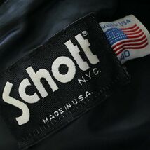 [D2155] ショット ライダースジャケット シングル ブラック系 40 Schott_画像7