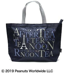  new goods unused Afternoon Tea Snoopy Logo bag S size navy 