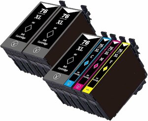 IC4CL76 エプソン互換インクカートリッジ 黒3個 計6個 EPSON PX-M5040F M5041F M5080F M5081F S5040 S5080 純正品と併用可