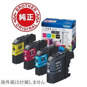 LC111-4PK ブラザー 純正 インクカートリッジ 4色セット 箱なし brother DCP J552N J752N J952N J957N MFC J720D J720DW