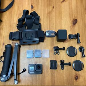 GoPro HERO 8 BLACK 自撮り棒 セット バッテリー3個 充電器付 動作確認済み ゴープロ アクションカメラ