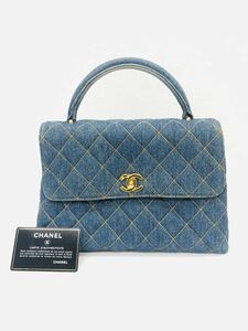 CHANEL デニム ケリー型 ココマーク ターンロック ハンドバッグ レア品