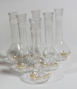 丸底 フラスコ セット 100ml B ガラス瓶 FUJI ガラス瓶 ビンテージ レトロ アンティーク リケジョ 花瓶 一輪挿し