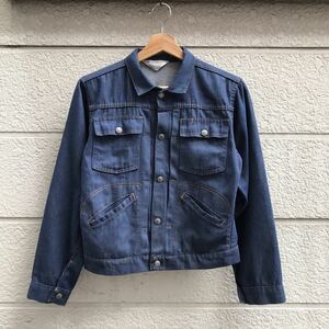 70s US古着 JC Penney TOWNCRAFT デニムジャケット バットダイ VAT DYE ボーイズ BOYS 耳付きデニム アメリカ古着 vintage ヴィンテージ