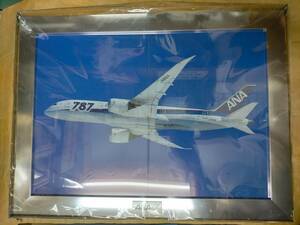 ANA оригинал полет календарь специальный рамка рама All Nippon Airways Co все день пустой bo- крыло 787 Boeing 787 calendar framed picture