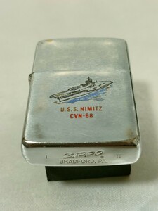 イタリック刻印　空母ニミッツ　U.S.S NIMITZ CVN-68　1986年製 I II　ジッポーライター　1円〜