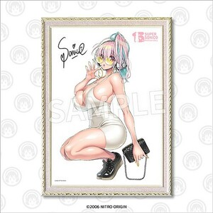  Super Sonico debut 15 anniversary commemoration photograph of a star lot S-1 picture frame attaching . made original picture 
