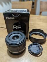 RF16mm F2.8 STM 美品、保護フィルターとフード付き_画像1