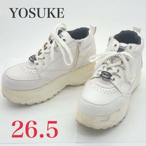 YOSUKE ヨースケ 厚底スニーカー 白 26.5cm