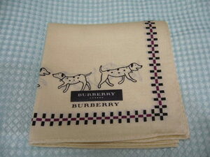 ☆ バーバリー BURBERRY ハンカチ　犬　未使用　♪