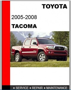  Tacoma 2005-2008 Tacoma Factory Work магазин manual сервис ремонт manual сервисная книжка 