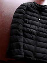 新品■北欧MARFINNO/G黒 スエード調 中綿 ジャケット XL ブラック メンズ 肉厚 ソフト ライダース フェイク-ダウン ベロア ジャンバー _画像3