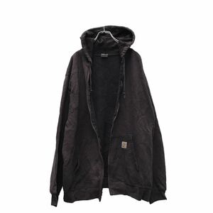 a511-5623 Carhartt 無地 スウェット パーカー L ブラック カーハート ジップアップ 古着卸 アメリカ仕入