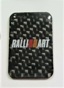 ラスト品・復刻品●三菱自動車製／ 正規品 RALLIART・3D・カーボンエンブレム・タイプ② ／未使用品●